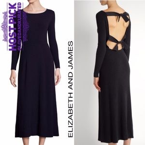 Elizabeth & James Cashmere Caden Sweater Dress Bow